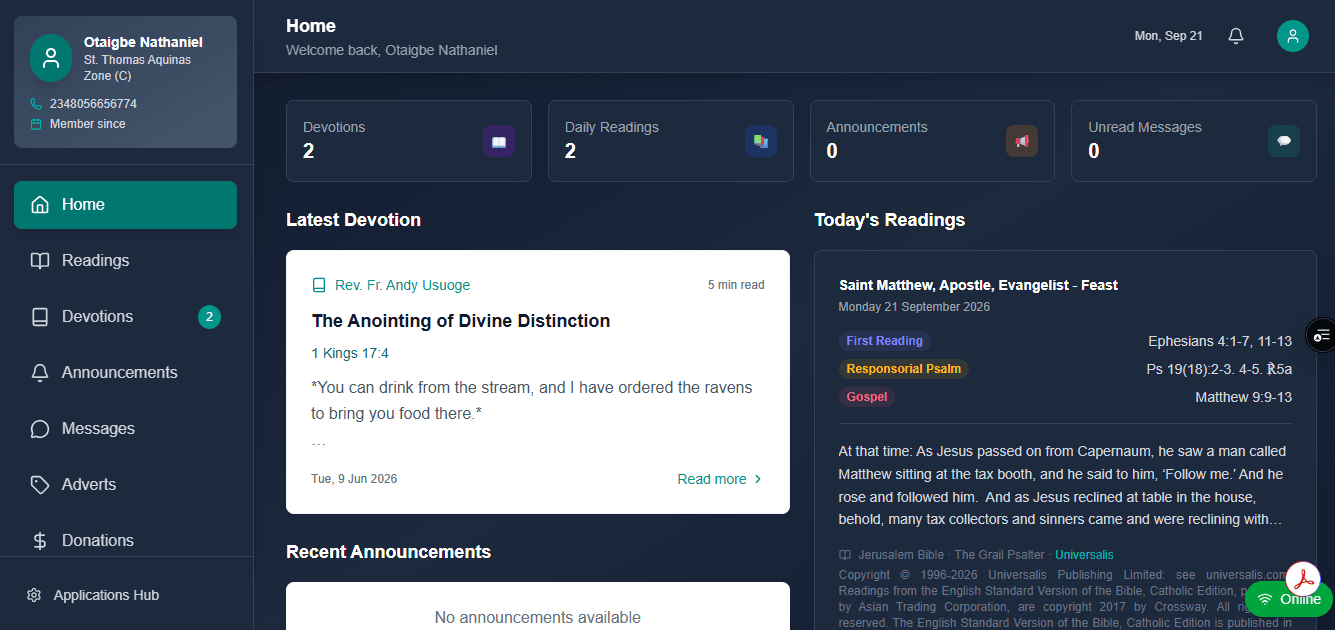 MyParish screenshot